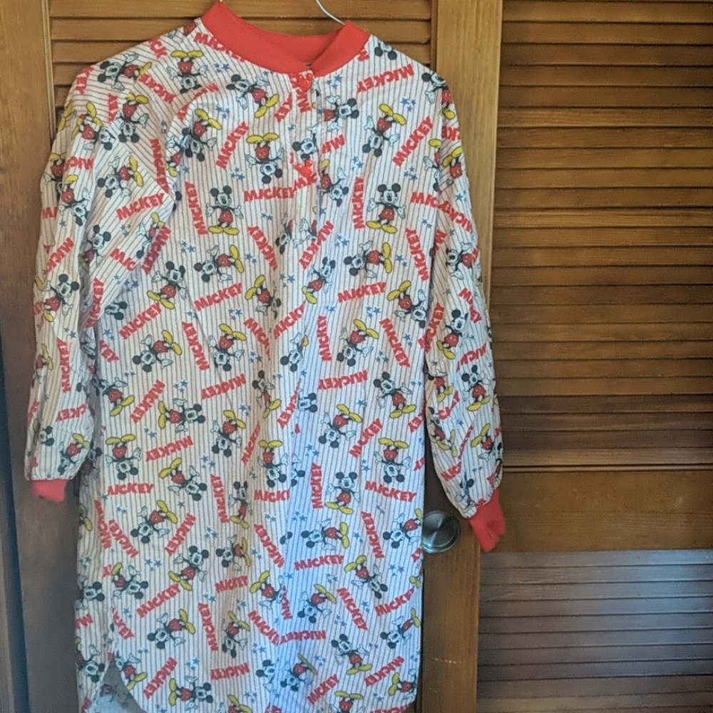 Disney Mickey Unlimited VTG Long Pajama Top Size S